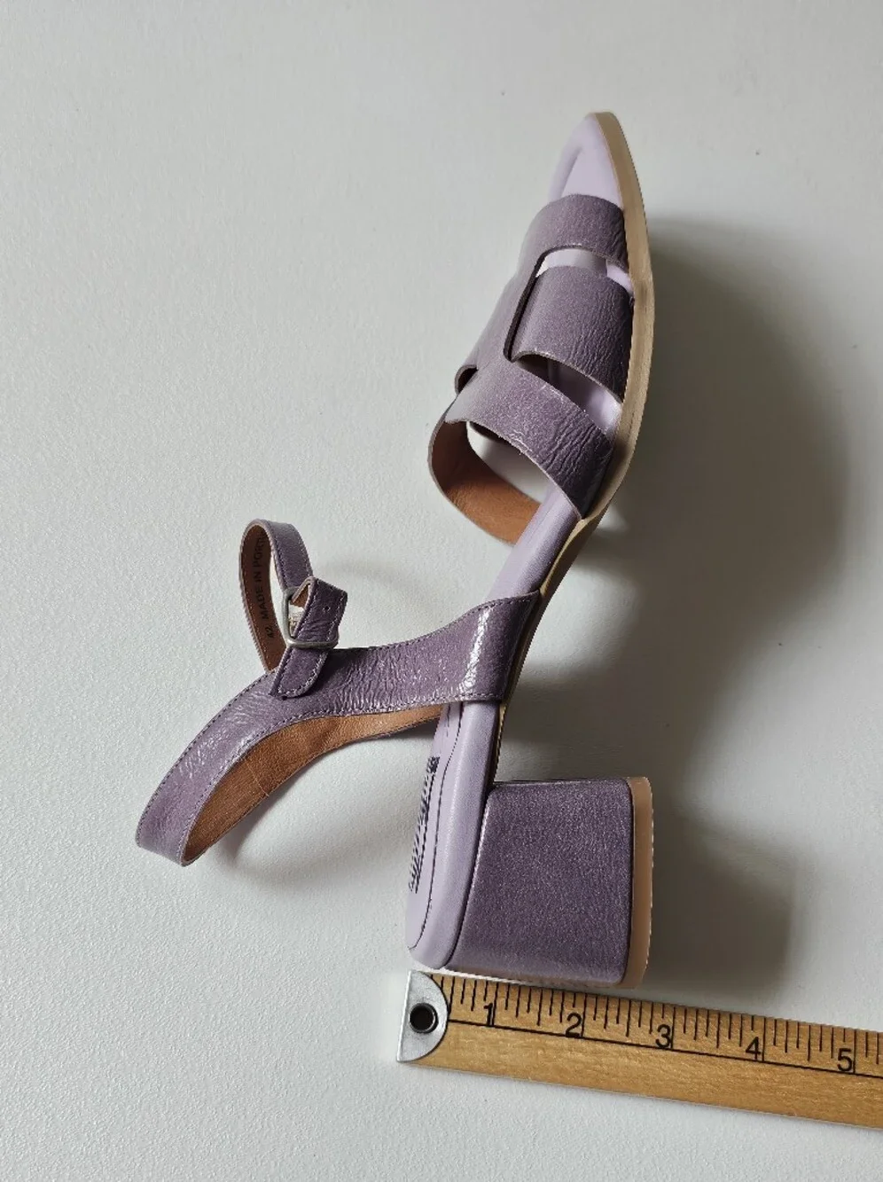 Miz Mooz Oakley Leather Block Heel Sandals Lavender Lilac EU 42 US 11 Portugal